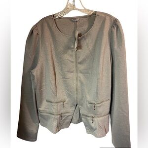 Net zeagoo grey ladies moto bolero jacket Size large